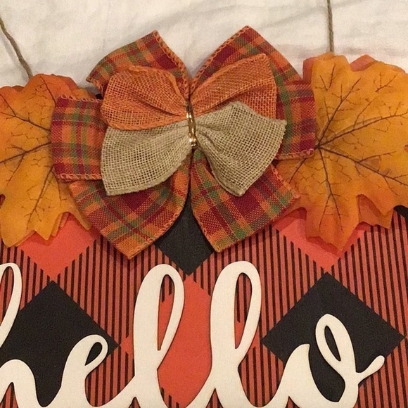 NWT Hello Fall Round Door Hanger - Picture 4 of 4
